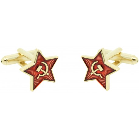 Communist star cufflinks