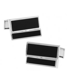 Black and Silver XXI Cufflinks