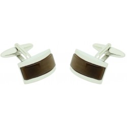 elegant classic square brown cufflinks
