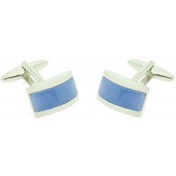 elegant classic square blue cufflinks