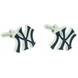 Yankees baseball emblem cufflinks