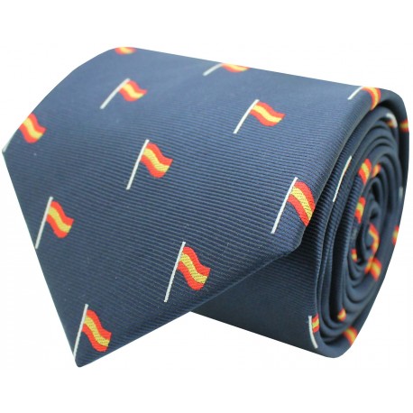 corbata españa bandera mástil azul marino