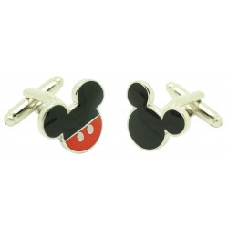 Mickey Mouse Cufflinks duo black