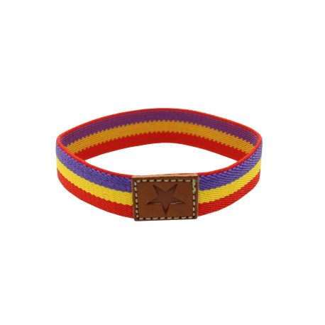 Wholesale LGTBI rainbow fabric flag bracelet
