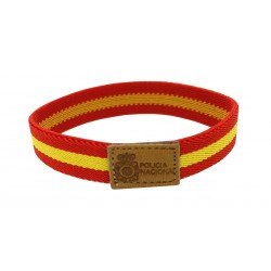 Bracelet with elastic Spain flag - Policia Nacional wholesale
