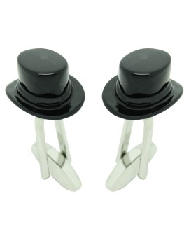 Black Top Hat Cufflinks