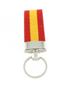 Spanish Flag Canvas Keychain