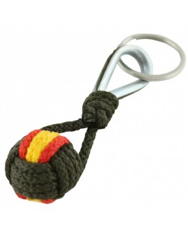 Spanish Flag Green Rope Keychain