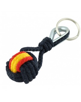 Spanish Flag Navy Blue Rope Keychain