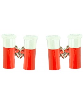 Red Double Gun Cartridge Cufflinks
