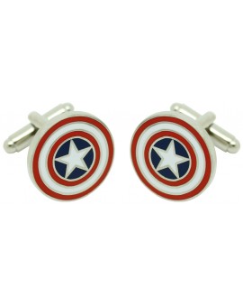 Gemelos capitan america logo detras
