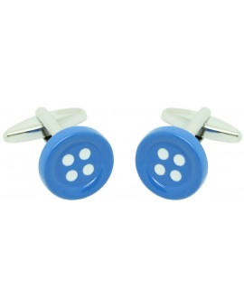Blue Button Cufflinks 