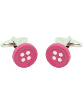 Pink Button Cufflinks 