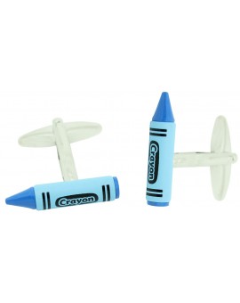 Blue Crayon Cufflinks 