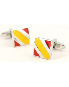 Spain Flag Square Cufflinks 