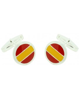 Sterling Silver Spain Rounded Cufflinks
