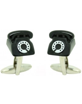 Black Telephone Cufflinks 