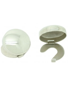 Sterling Silver Plain Button Covers 