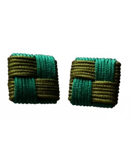 Gemelos Cuadrado Elástico Verde y Verde Oliva