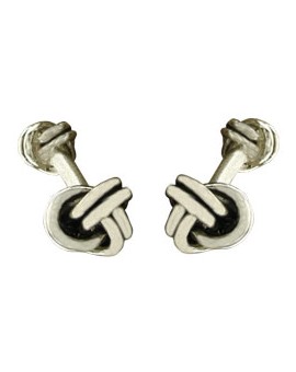 Sterling Silver Double Knot Cufflinks