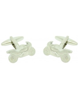 Gemelos moto gp plateado para camisa