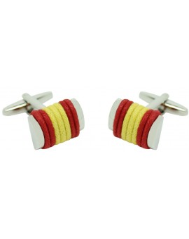 Spain Flag Rope Cufflinks 