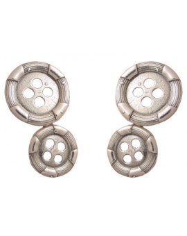 Sterling Silver Double Button Cufflinks