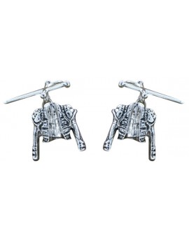Sterling Silver Bullfighter Jacket and Sword Cufflinks