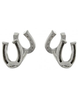 Sterling Silver Double Horseshoe Cufflinks
