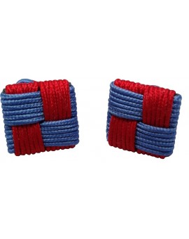 Gemelos Cuadrado Elástico Azul y Rojo