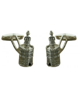 Sterling Silver Tower of Gold Cufflinks