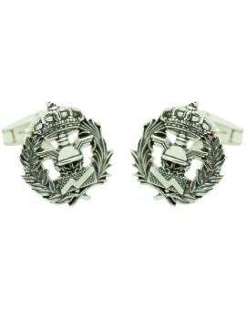 Sterling Silver Business Administration Emblem Cufflinks