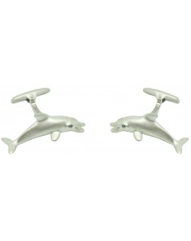 Silver Plated Dolphin Cufflinks