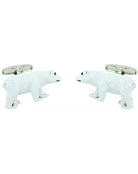 Gemelos para camisa originales de animales oso polar