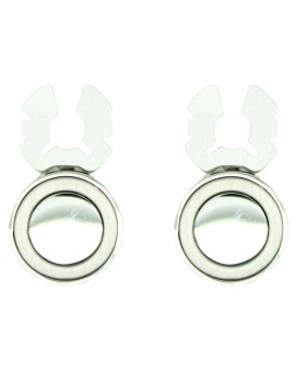 Silver Plated Circle Button Covers