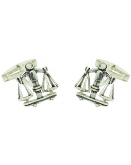 Sterling Silver Symbol of Justice Cufflinks