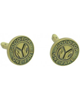 NYC Subway Token Cufflinks