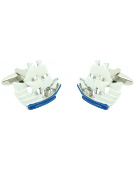 gemelos barco galeon para camisa