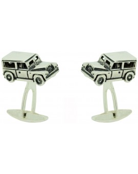 gemelos coche defender land rover para camisa Plata 925