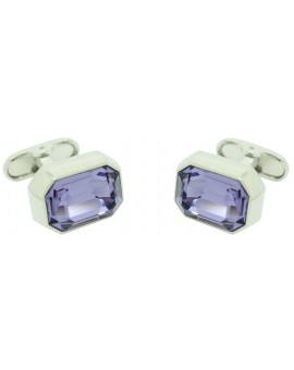 gemelos para boda Swarovski Morado de camisa