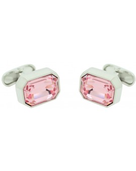 gemelos personalizados cristal Swarovski Rosa 