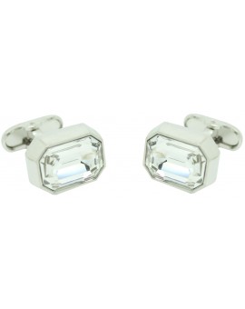 White Swarovski Cufflinks