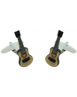Colored 3D Spanish Guitar Cufflinks 
