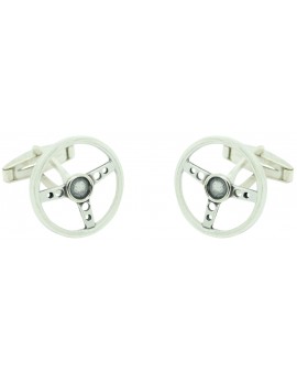 PREMIUM Sterling Silver Classic Car Steering Wheel Cufflinks