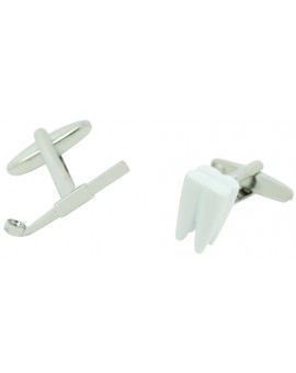 White Tooth and Mouth Mirror Cufflinks