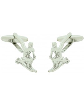 Moving Skier Cufflinks 
