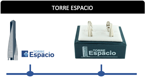 Gemelos de camisa empresa torre Espacio