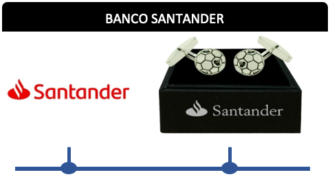 Banco Santander gemelos para camisa