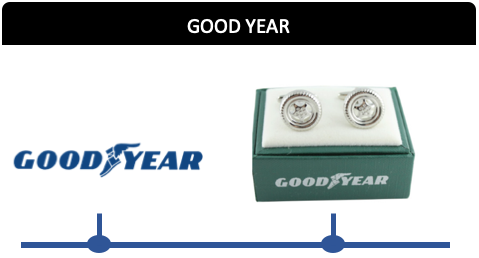 Gemelos para camisa realizados para GoodYear